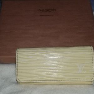 SALE**Authentic Yellow Louis Vuitton Key Case